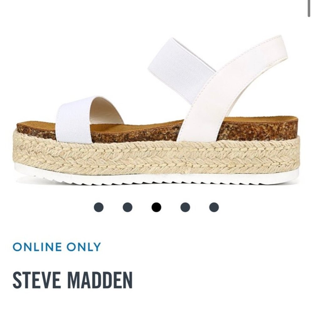 STEVE MADDEN platform sandals white size 6